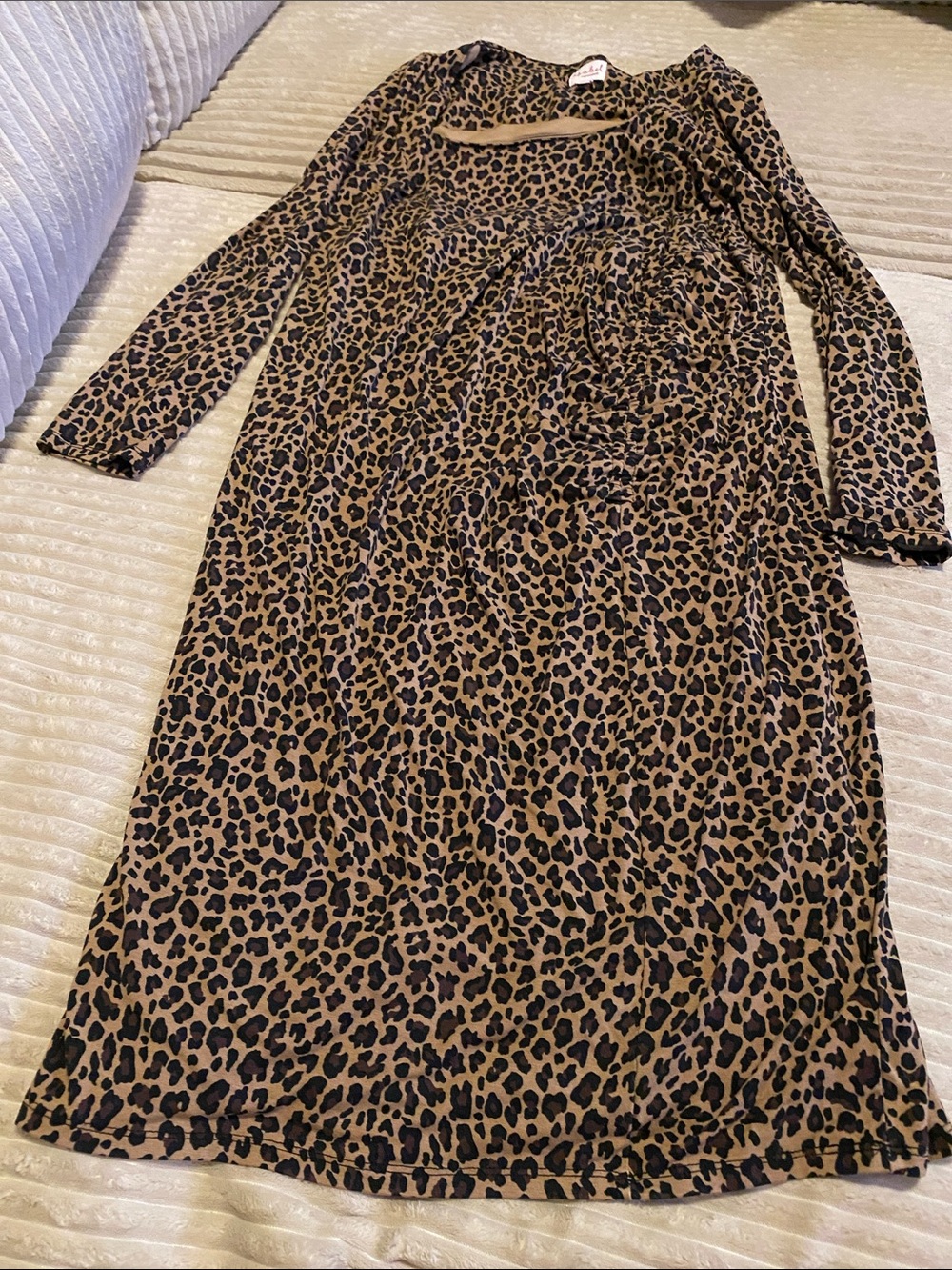 Leopard Stretch Maternity Dress